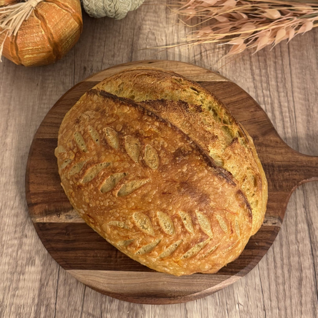 MicroBites Golden Saffron Sourdough Loaf | Fresh Home Baked