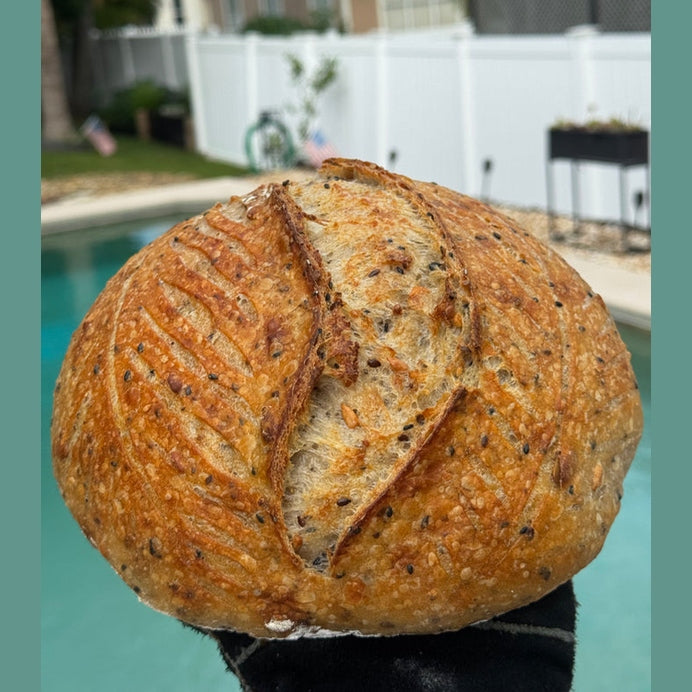 MicroBites Multigrain Sourdough Loaf | Fresh Home-Baked